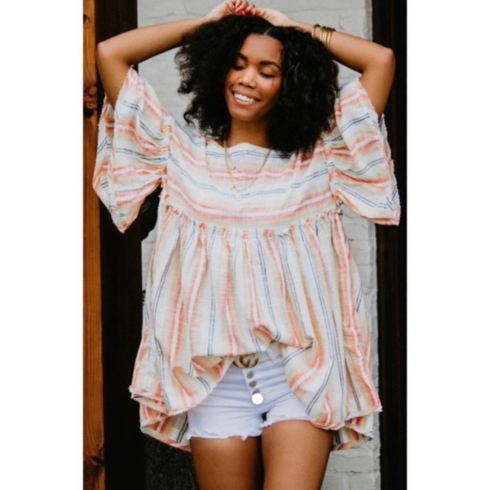 free people SUMMER NIGHTS striped tunic .